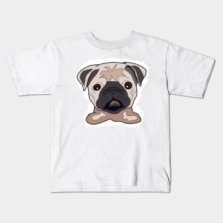 Cute baby pug face Kids T-Shirt